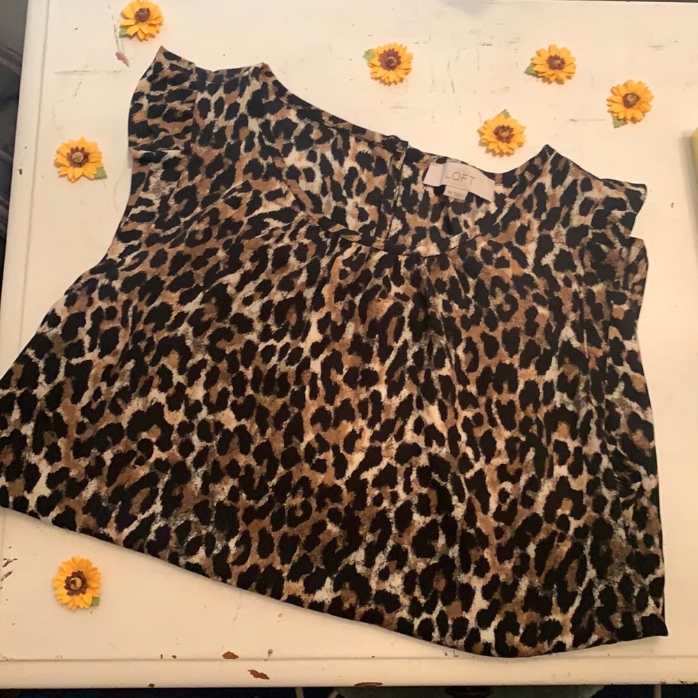 Loft leopard blouse